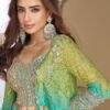 Designer Aqua Blue Bandhani Printed Indowestern Suit For Women