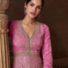 New Chinon Pink Anarkali Suit For Women Wedding Wear