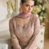 Heavy Embroidery Worked Georgette Pink Anarkali For Women Wedding Wear
