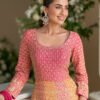 Designer Wedding Wear Bridal Anarkali For Women Pink