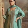 Indo Wester Style Palaazo Suit For Women Georgette Fabric Sky Blue