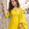 New Festival Wear Chinon Yellow Salwar Kameez For Women