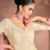 White Viscouse Silk Wedding Wear Anarkali Suit