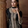 Latest Black Chinon Pakistani Salwar Suit For Women Wedding Wear