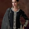 Black Chinon Pakistani Salwar Suit For Women Wedding Wear
