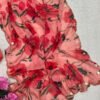 Trandy Red Tabby Silk Floral Print Saree For Women With Hand Embroidery