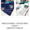 Floral Printed Elegant Beige Chinon Suit For Women
