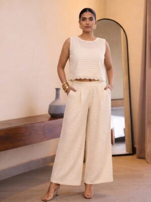 Cotton Off White Cord Set