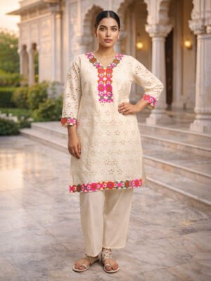 Cotton Kurti Palazzo Set