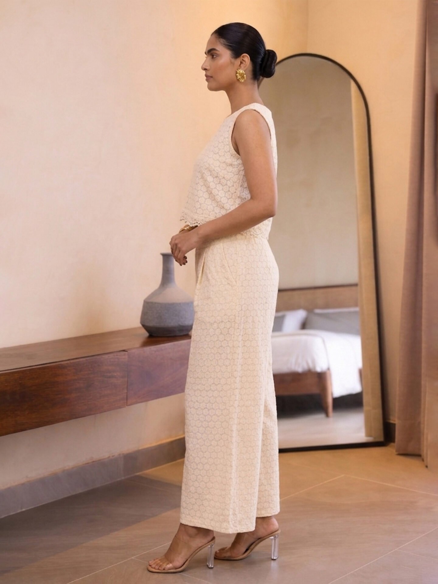 Cotton Off White Cord Set - Image 2