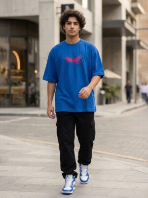 Men's Blue Oversized 'Rage Against The Machine' Graphic T-Shirt