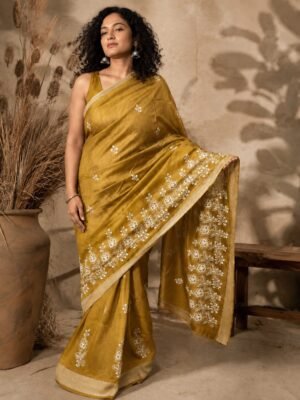 Embroidered Mustard Saree
Colour: Mustard
Blouse: Yes