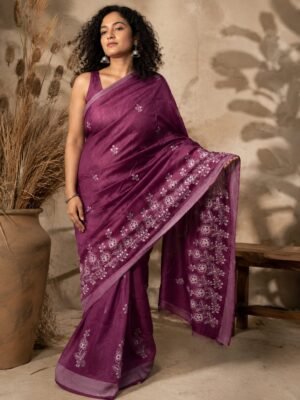 Embroidered Purple Saree
Colour: Purple
Blouse: Yes