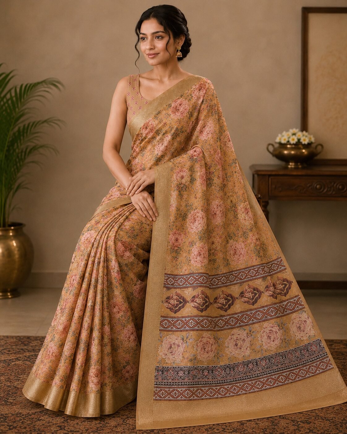 Saahi Floral Printed Saree
Color: Multicolor
Blouse: Yes - Image 3