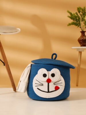 Kids Laundry Bag with Cover - Doremon Blue