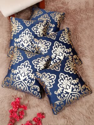 Hosta Homes 16 X 16 Inches Foil Printed Cushion Covers Set of 5 - HHCC816