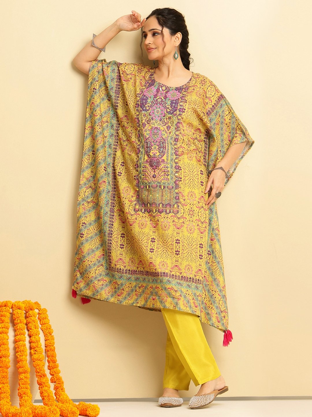 Rayon Printed Kaftan Set - Image 4