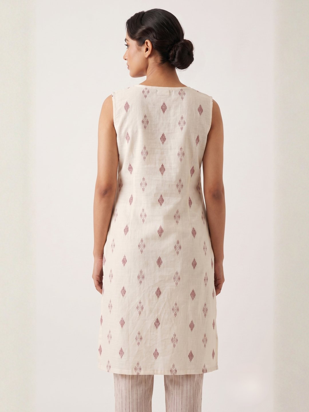 Beige Sleeveless Cotton Co-Ord Set - Image 4