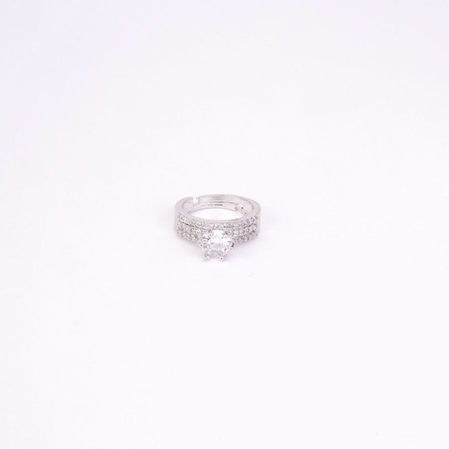 Glamour Rhodium Diamond Ring