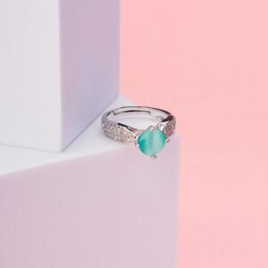Regal Spark Rhodium Ring