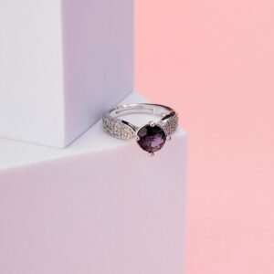 Regal Spark Rhodium Ring
