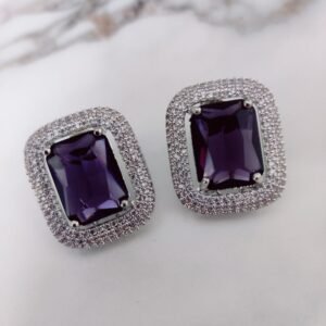 Enchanting Crystal Purple Studs