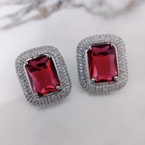 Captivating Crystal Red Studs