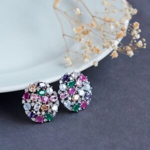 Rhodium Multi  Opulence Studs