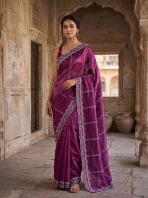 Amethyst Raga Magenta Designer Saree