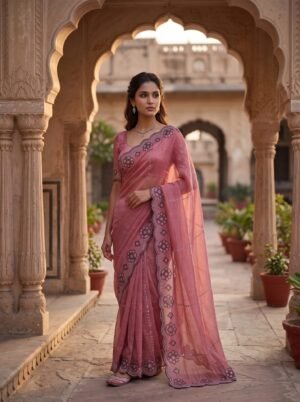 Rosette Blush Designer Saree