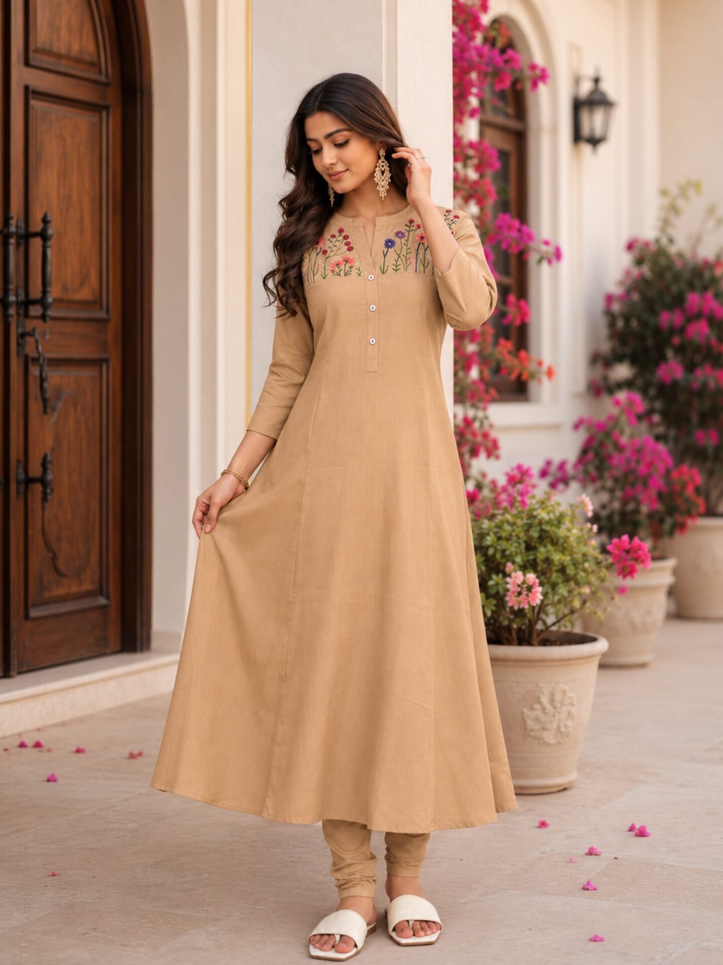 Mulberry Grace Embroidered Kurta Pant Set - Image 3