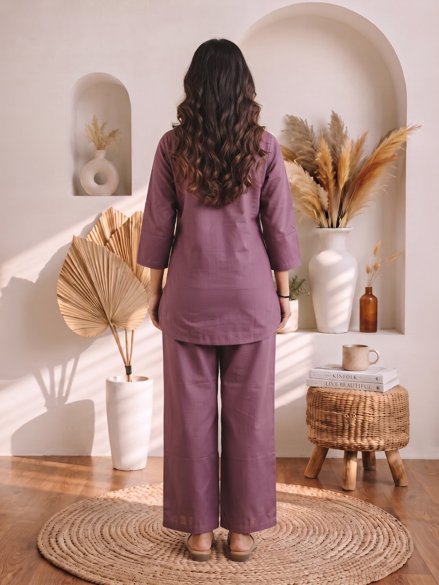 Mauve Mirage Embroidered Co-ord Set - Image 4